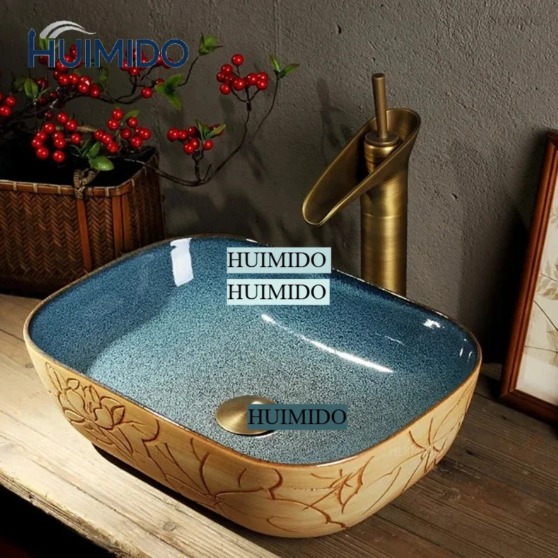 Ceramic Bathroom Sinks Oval Countertop Basin Home Bathroom Amenities Washbasin Small Art Single Basin Bathroom Washbasin N