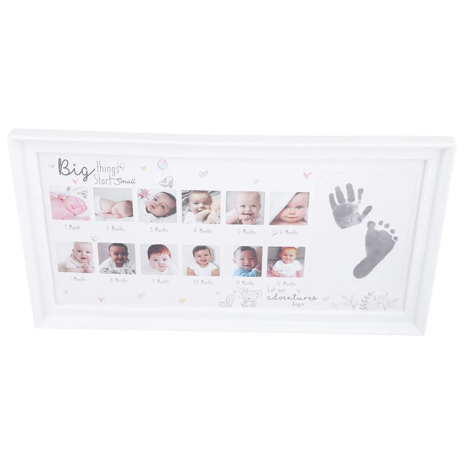 

Hand Foot Print Photo Frame Milestone Picture Infant First Year Frames Collage Memory Keepsake