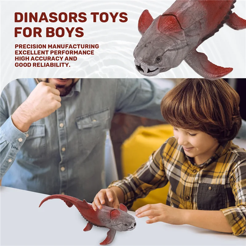 A63T-20Cm dinosaures modèle Dunkleosteus dinosaure poisson décoration figurine modèle pour enfants Collection Brinquedos