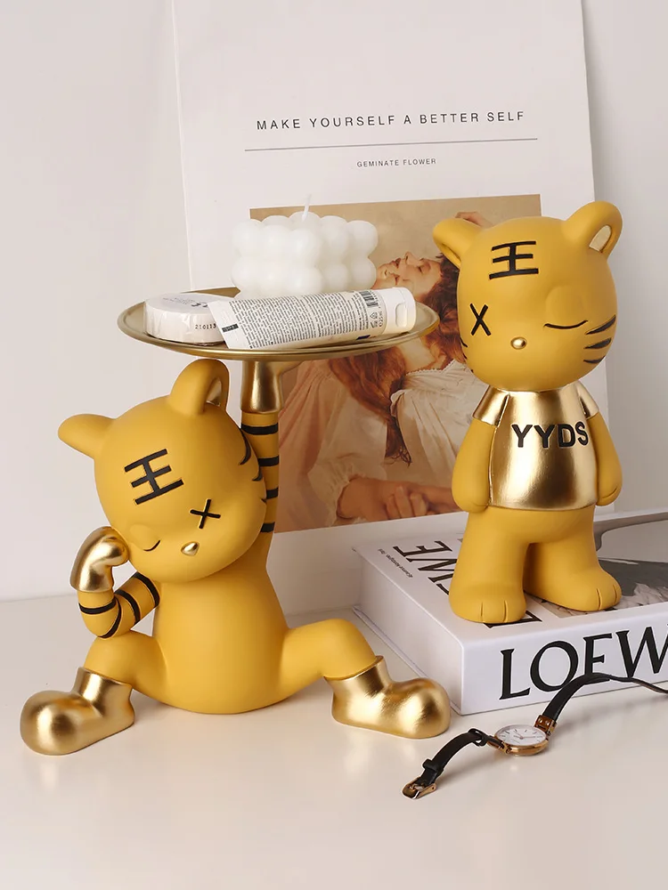 

Nordic Home Decor Resin Small Statue Porch Office Desk Accessories Storage Ornaments Living Room Decoration Toys Crafts Gifts