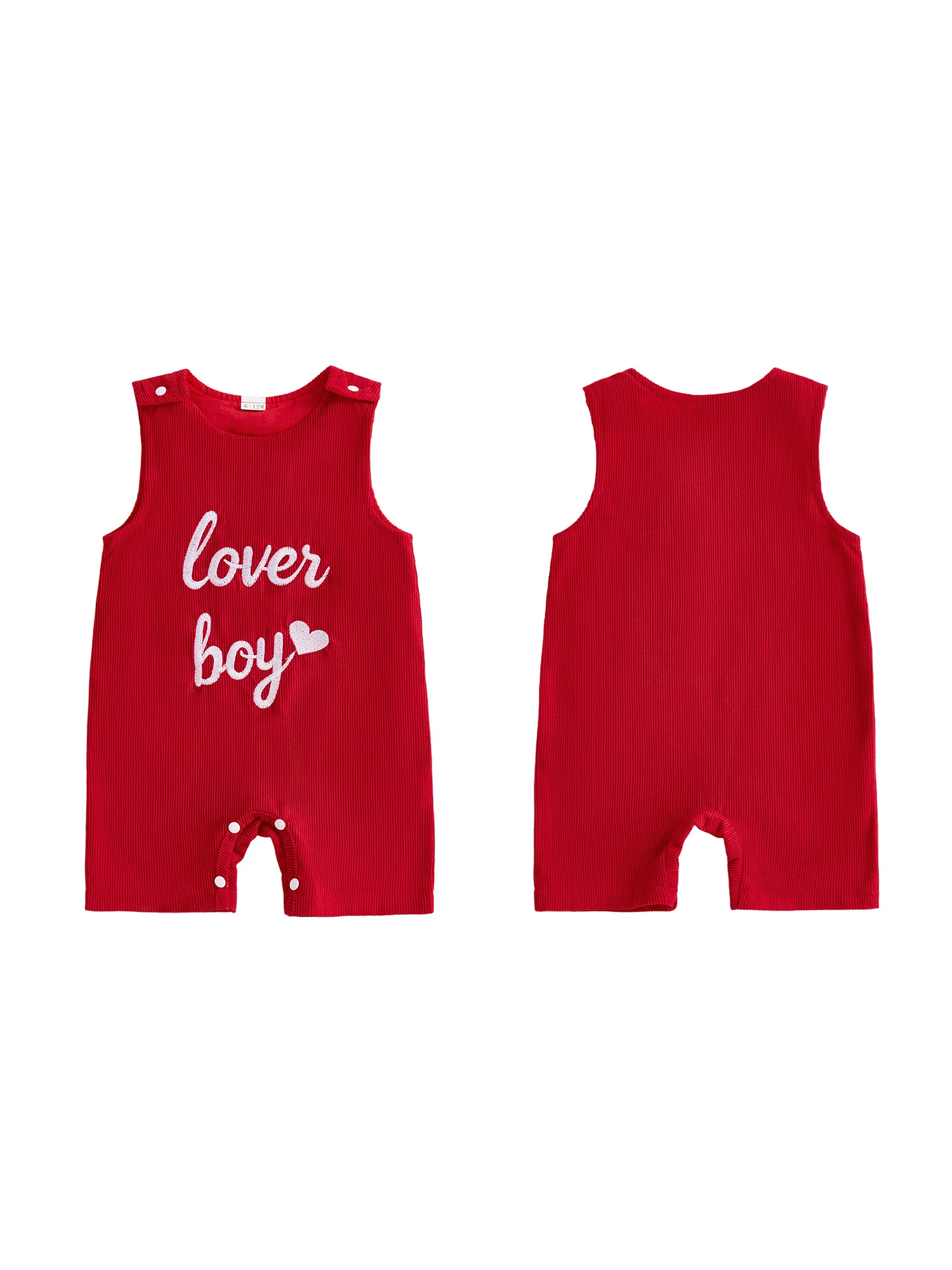 عيد الحب طفل الفتيان وزرة الدنيم أنيق بلا أكمام جولة الرقبة المطرزة بذلة مع رقعة القلب