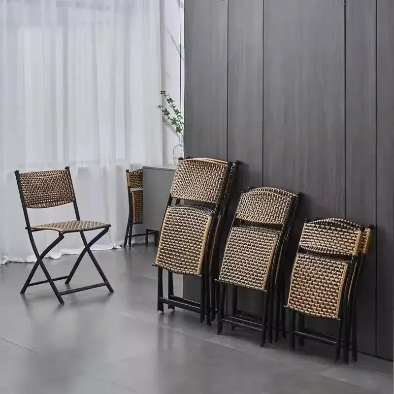 

Folding Minimalist Design Modern Dining Chairs Bedroom Balcony Dresser Chairs Sillas De Comedor Dining Room Furniture HYDC