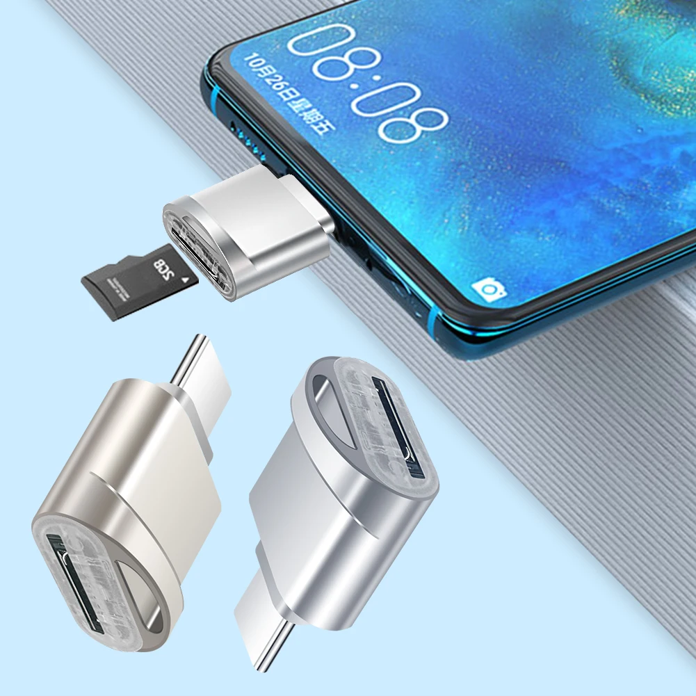 جديد 3.1 USB نوع C إلى Micro-SD TF محول OTG Cardreader قارئ بطاقات صغيرة قارئ بطاقات الذاكرة الذكية لأجهزة الكمبيوتر المحمول سامسونج هواوي