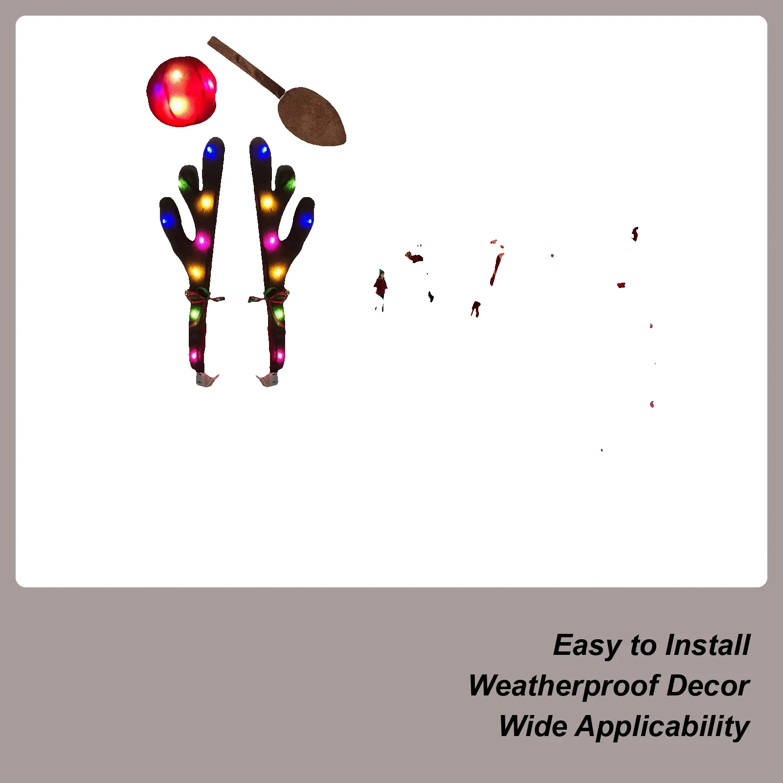 

Car Christmas Decorations LED Antler With Nose Christmas Car Exterior Decoration With Tail For Automotive Truck Vehicle SUV