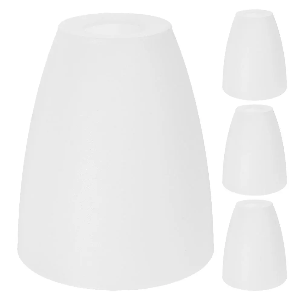

4Pcs White Flat Mouth Lampshade E14 Lamp Holders Home Decor Central Hole Installation Versatile Application Cozy Lighting
