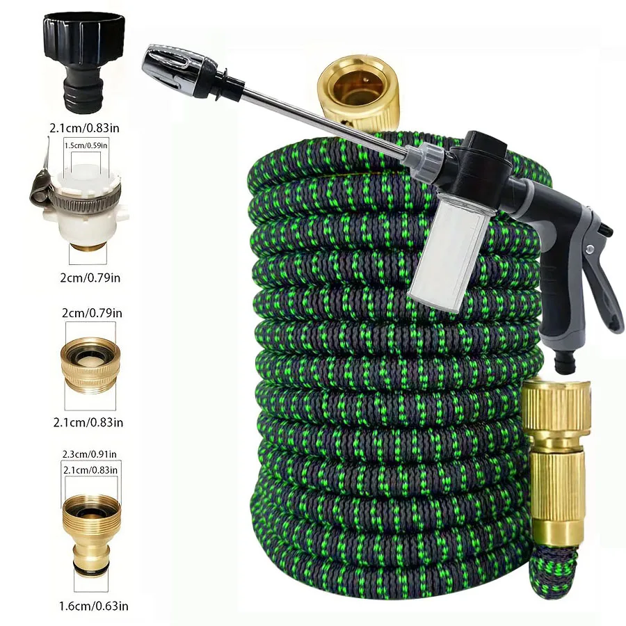 

25FT-150FT.New garden irrigation valves, high-pressure car wash guns, household cleaning and gardening equipment with hoses