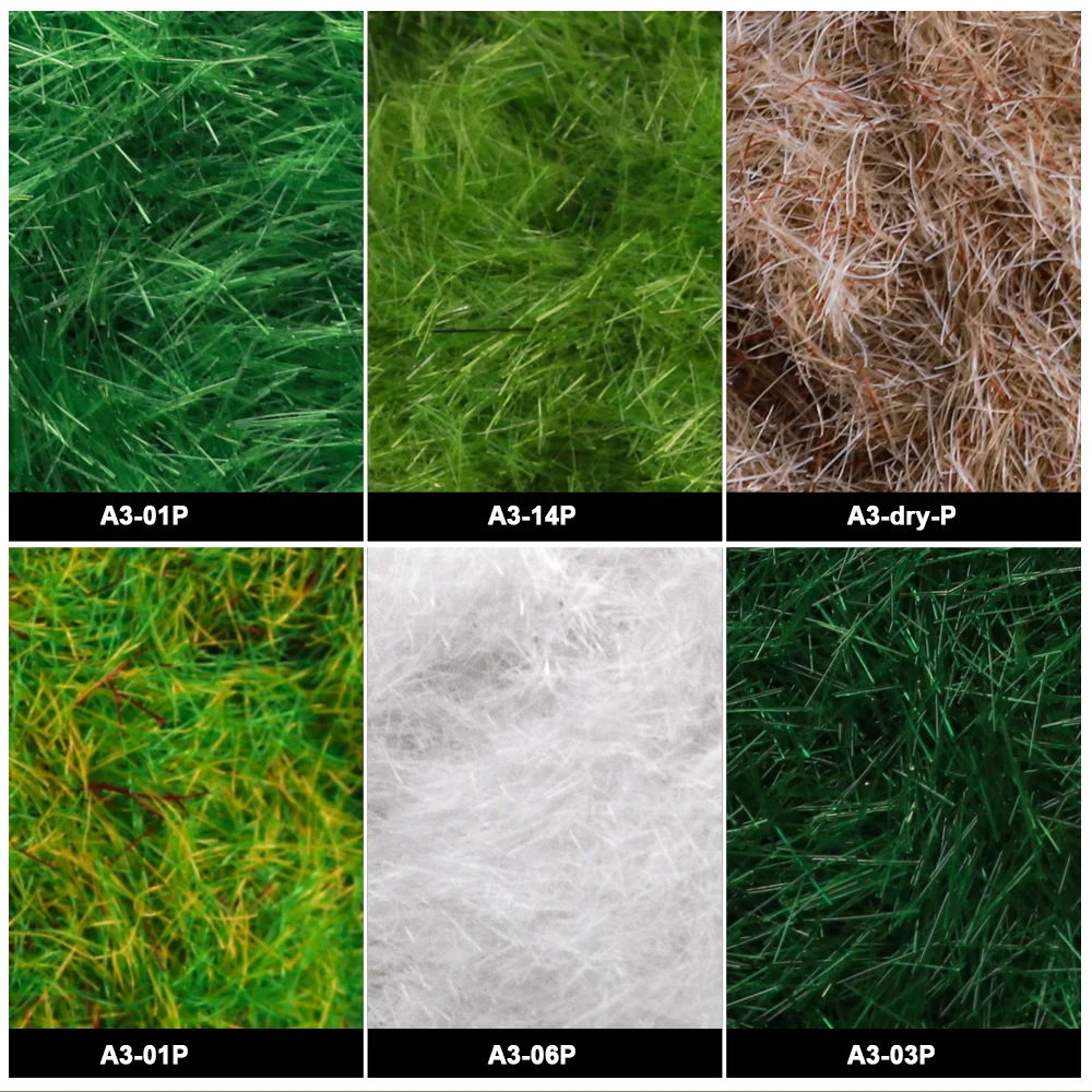 3MM Mini Static Grass Flock Powder For Railway Artificial Terrain Lawn Wargame Landscape Scenery Diorama Accessories