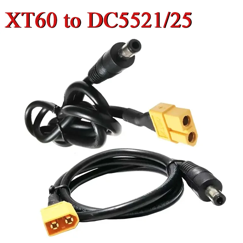 XT60 to DC5521/25 Connector XT60 Copper Line Crossover Machine Glasses Battery Power Supply B6 Charger Male Female Extension Wir