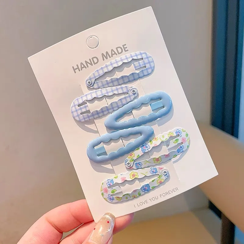 6-Piece Set of Adorable Baby Hair Clips Colorful Wavy Side Clips for Babies Girls' Bangs & Fringe Hairpins Stylish and Versatile