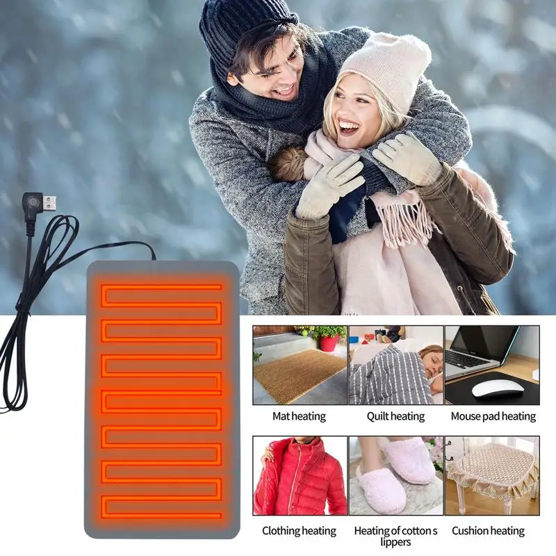 Heating Pads Electric Heaters Thermal Pad Fast Heating Waterproof 3 Adjustable Temperatures Silicone Heat Mat USB Heating Mats