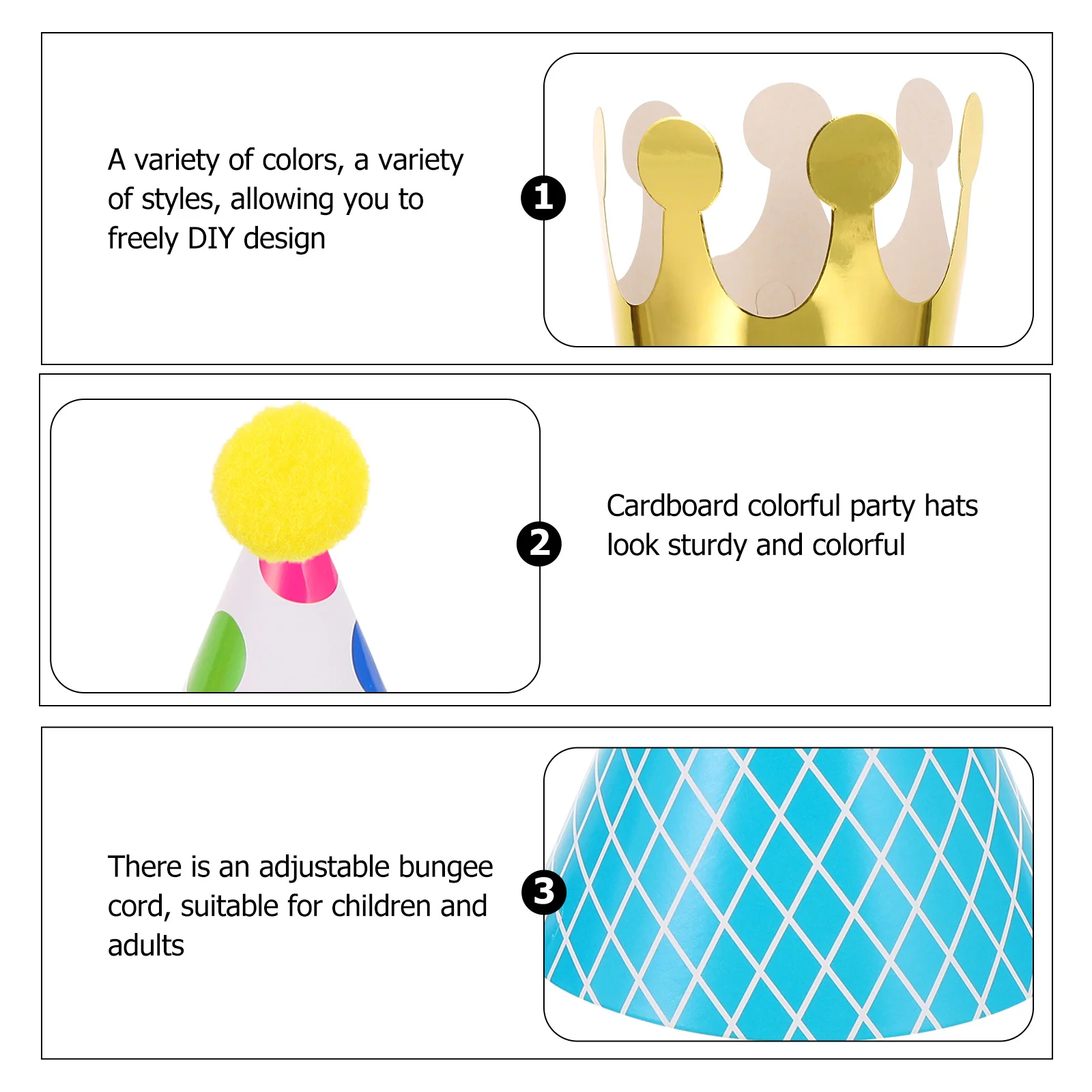 31 قطعة قبعات التاج الورقية قبعات حفلات أعياد الميلاد للأطفال احتفالي عيد ميلاد إكسسوارات الشعر زينة جو الحفلات المبهجة