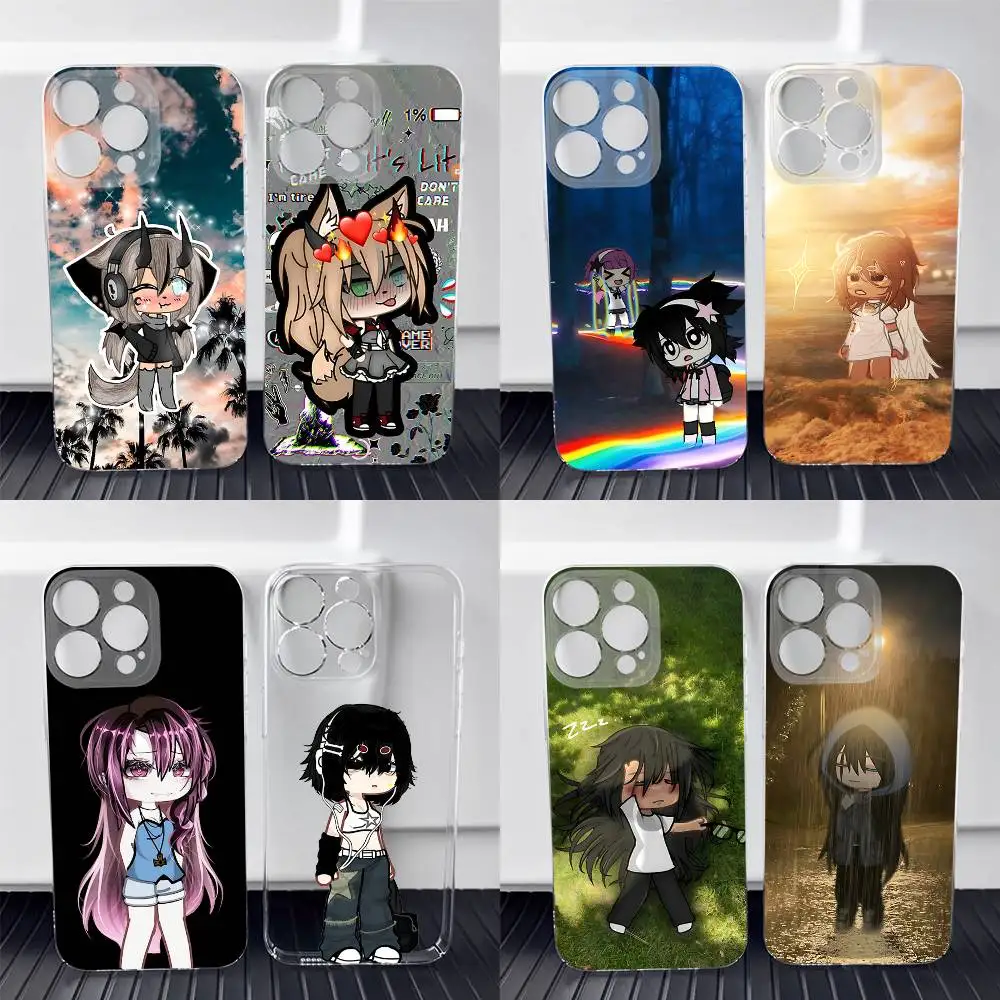 

G-Gacha L-Life Phone Case For iPhone 17,16,15,14,13,12,11 Pro,Max,Plus,X,XS,XR,SE4,E Mini Transparent Soft Cover