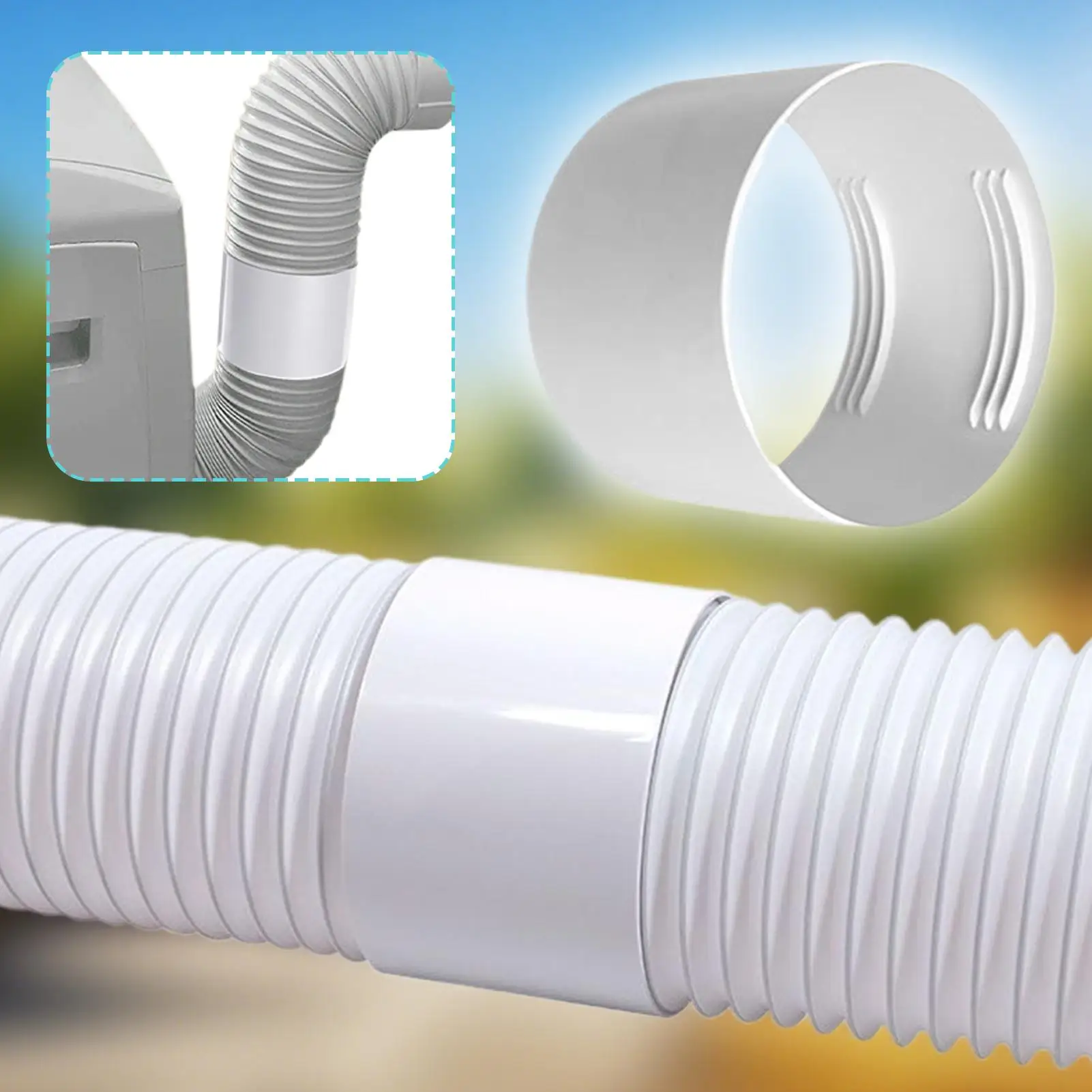 Air Conditioner Hose Adapter 13/15cm Mobile Air Conditioner Pipe Joint AC Coupling Extension Support For Home Improvement
