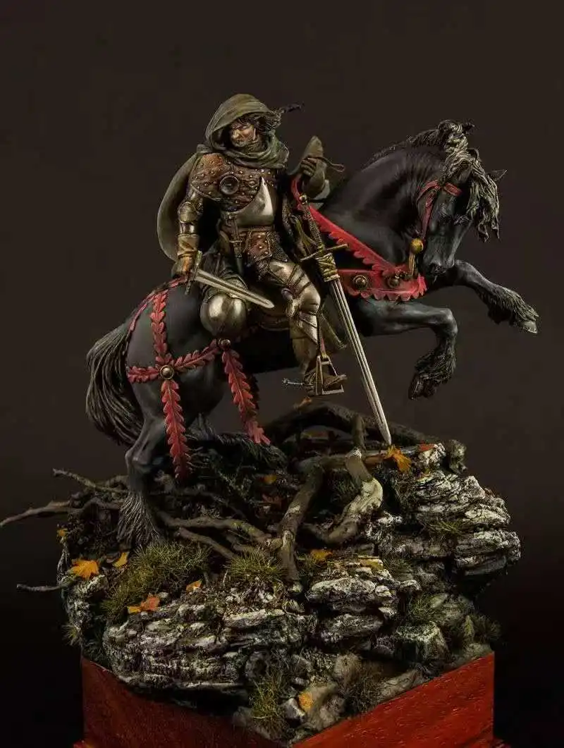Resin kit  the roaming Knight, the fifteenth century Collectible Unassembled Sculpture for Hobbyists