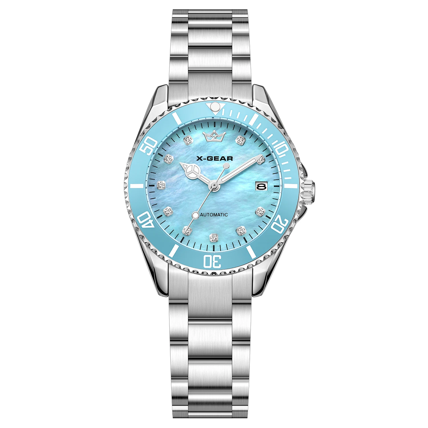 Women's Mechanical Watch with Diamond Dial