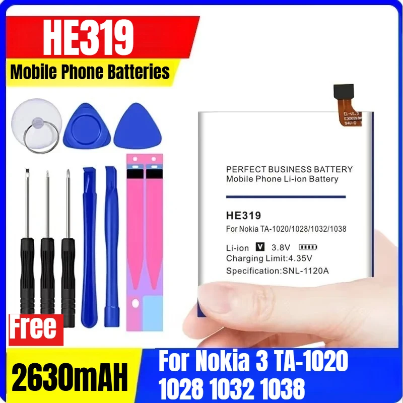 HE319 2630mAH بطاريات الهاتف المحمول لنوكيا 3 TA-1020 1028 1032 1038 #1