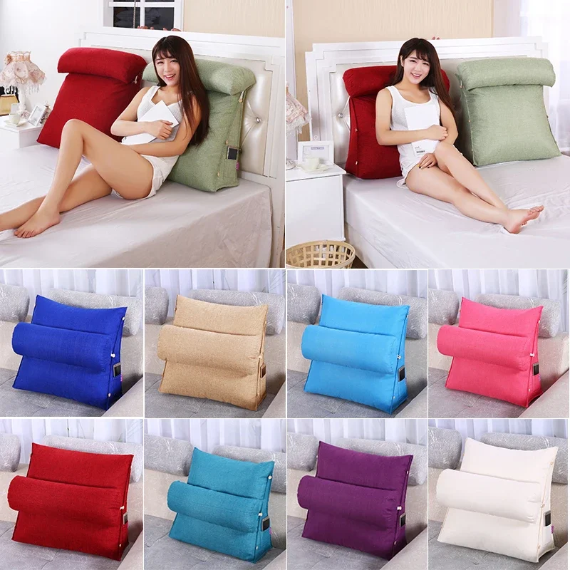 Triangular Wedge Pillow Positioning Support The Head of The Bed A Large Back Waist Cushion Reading Backrest Wedge Reading Pillow