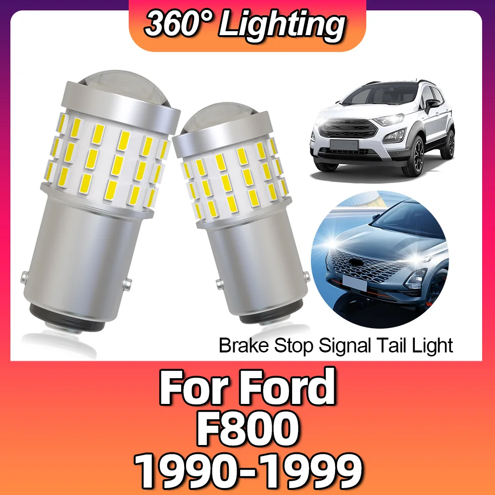 Luz indicadora do sinal de giro dianteiro do carro, Lâmpadas de freio, 1157 Bay15d LED, P21, 5W, apto para Ford F800, 1990, 1991, 1992, 1993, 1994, 1995-1999, 2 unidades