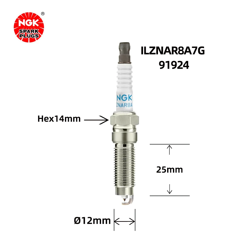 NGK Iridium Platinum Spark plug ILZNAR8A7G 91924 is suitable for the Escape Taurus Mondeo v40（4PCS)