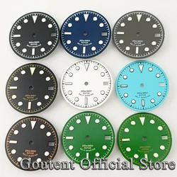 Goutent 28.5mm Sterile White Sky Blue Black Blue Green Gray Watch Dial Fit NH35 NH35A Movement Calendar Window