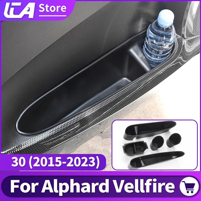 2015-2021 For Toyota Alphard Vellfire 30 Interior Car Storage Grid Water Cup Box Modification Trash Can Car Supplies Alphard