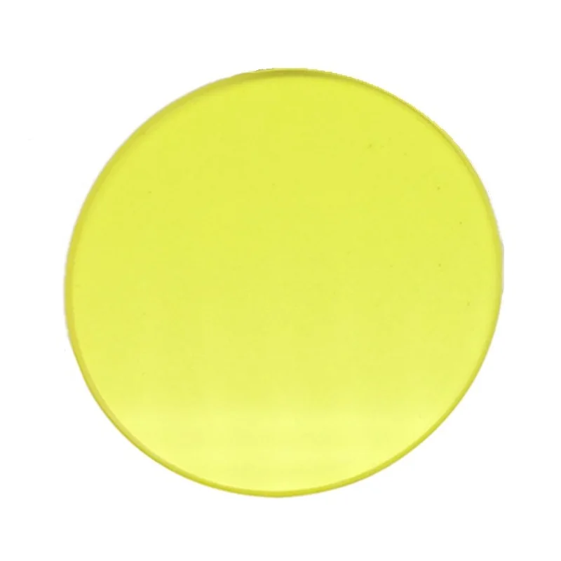 1 Stück optischer Filter, Durchmesser 32 mm, transparent, grün, blau, gelb, mattiert, weiß, gelb, optisches Glas für biologisches Mikroskop
