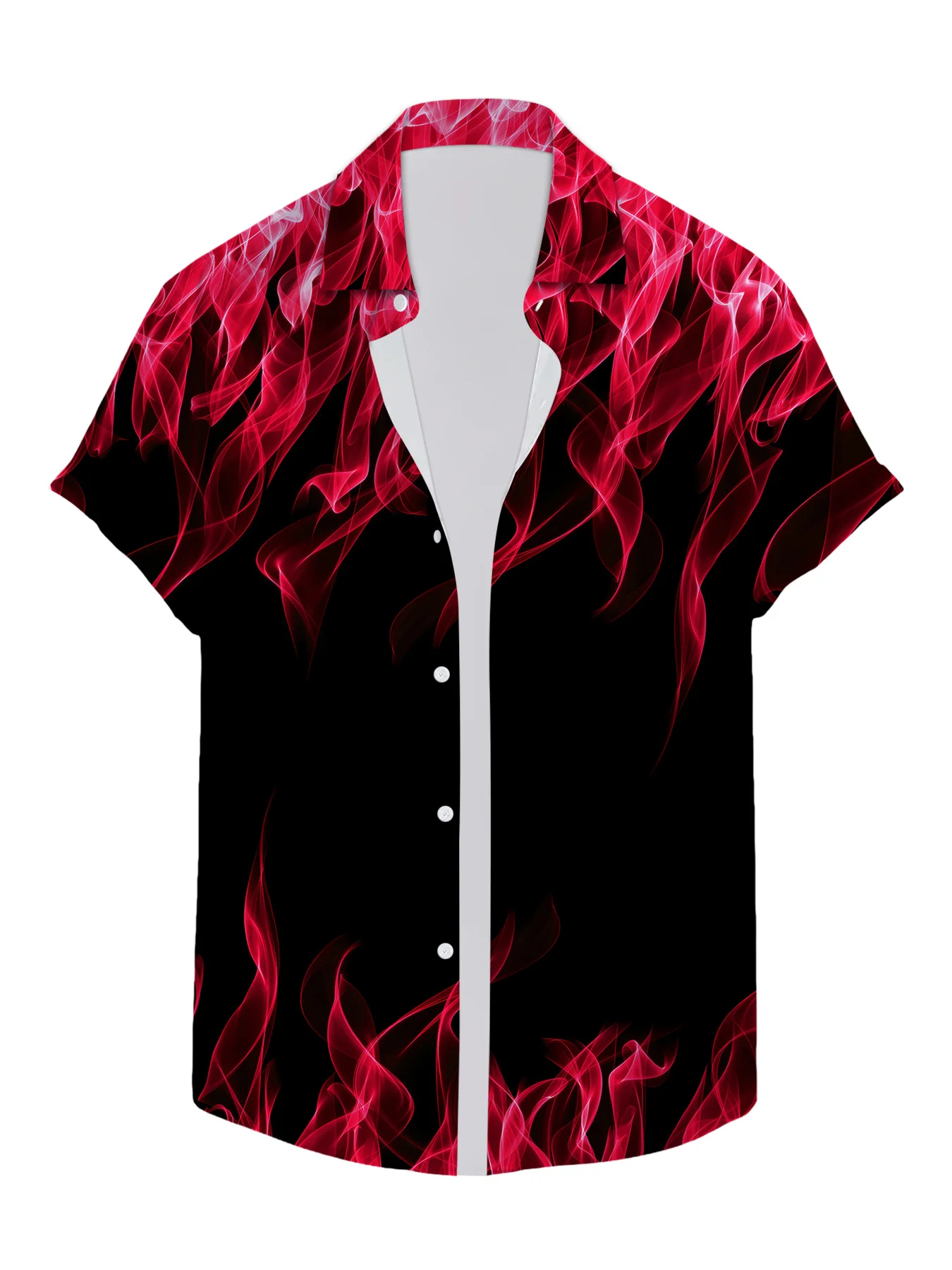 

Summer men's 3D floral shirt with three-dimensional pattern printing, breathable, casual and vacation-style short-sleeved shirt