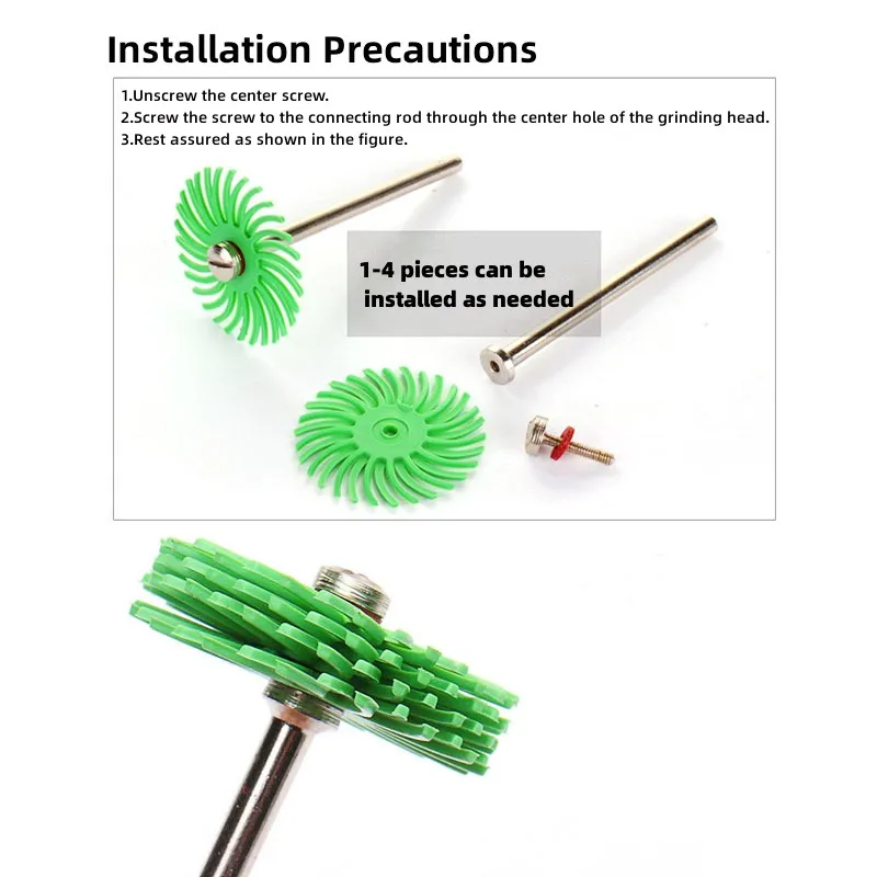 1Inch Radial Bristle Disc Kit Abrasive Brush 1/8