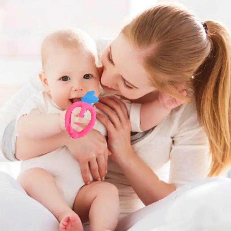 Jouet à mâcher en silicone de qualité alimentaire pour bébé TeWindsor Fruit Apaisant, Exercice de la flexibilité du bébé