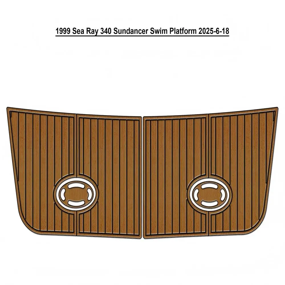 

1999 Sea Ray 340 Sundancer Swim Platform Pad Boat EVA Foam Teak Deck Floor Mat SeaDek Gatorstep Style Self Adhesive af93kff7