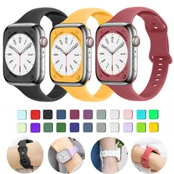 Slim Silicone Straps For Apple Watch Band 45mm 44mm 40mm 41mm 42-38mm sport bracelet iwatch series 8 7 se 3 4 5 6 9 ultra 2 49mm