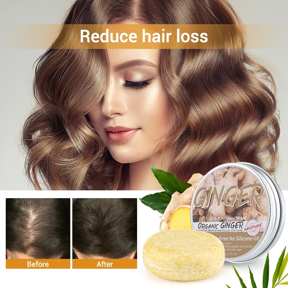 Ginger Hair Shampoo Natural Color Durable Fixation Nourishing Root Dispel Stubborn Dandruff Prevent Loss