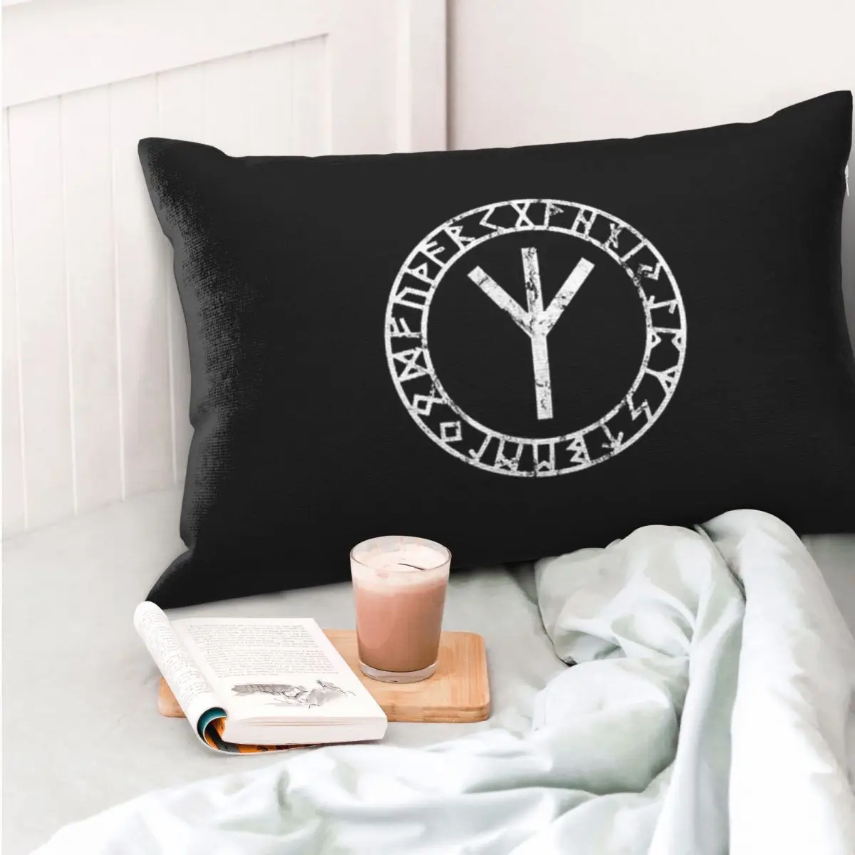 Algiz Runes Amulet Norse Odin Thor Viking Paganism Rectangle Pillowcase Cushion Cover Decorative Bedroom Bed Home Throw Pillow