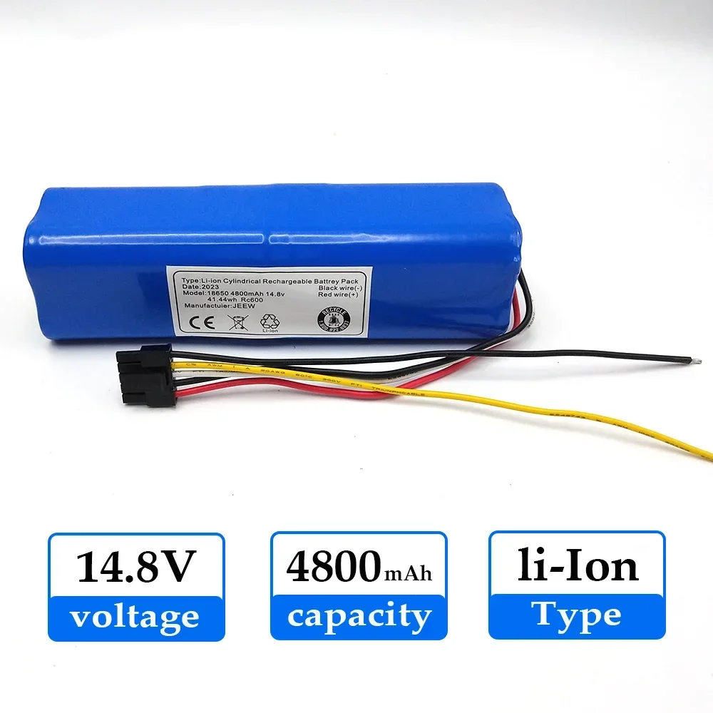 Batterie au lithium-ion pour aspirateur robot CECOTEC CONGA, 4s2p, 18650, 14.8V, 14.4V, 4800mAh, 4090, 4490, 4690, 4590, Nouveau