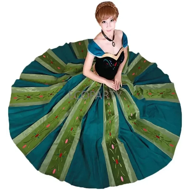 002 بيت الدب هالوين عيد الميلاد تأثيري يتوهم تتويج S-2XL آنا فستان الأميرة ملابس الكبار زي جديد 2025 I8I9