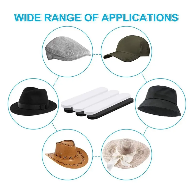 B03B-Sweatband, For Hat Size Reducer 60 Pcs, For Hat Sizer Reducer Insert, Self Adhesive Resizer Foam Tape For Hat Cap Make