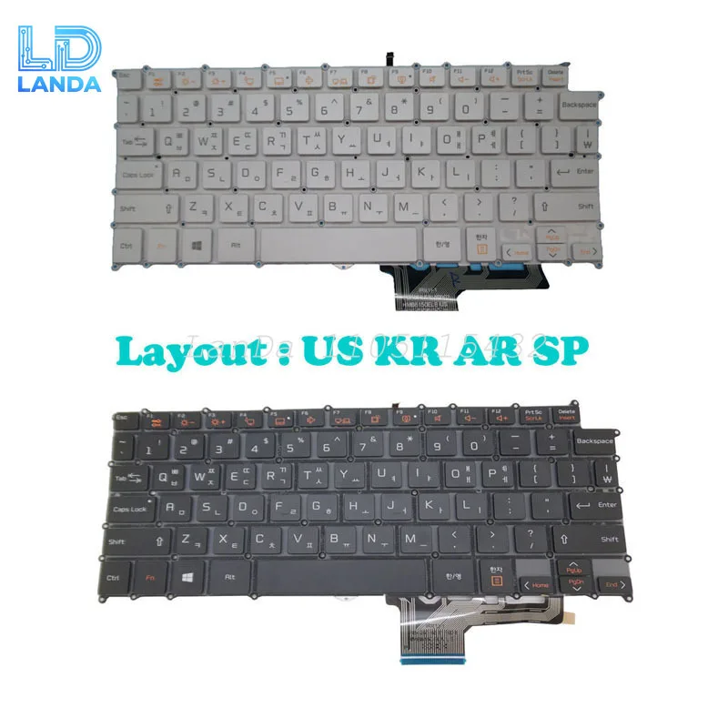 

Black/White English US Korean KR Keyboard For LG 13Z970 13ZD970 13Z975 14Z970 14ZD970 English US Korean KR New