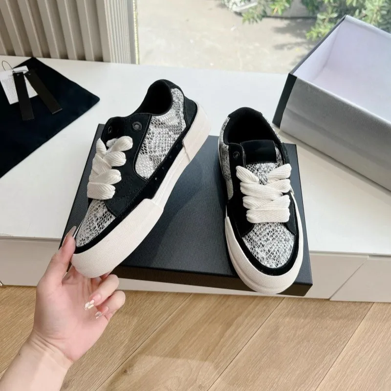 

Autumn and Winter Star Color-Blocked Sheep Suede Lace-Up American Retro Thick-Soled Classic Sports Shoes Skateboarding Shoes