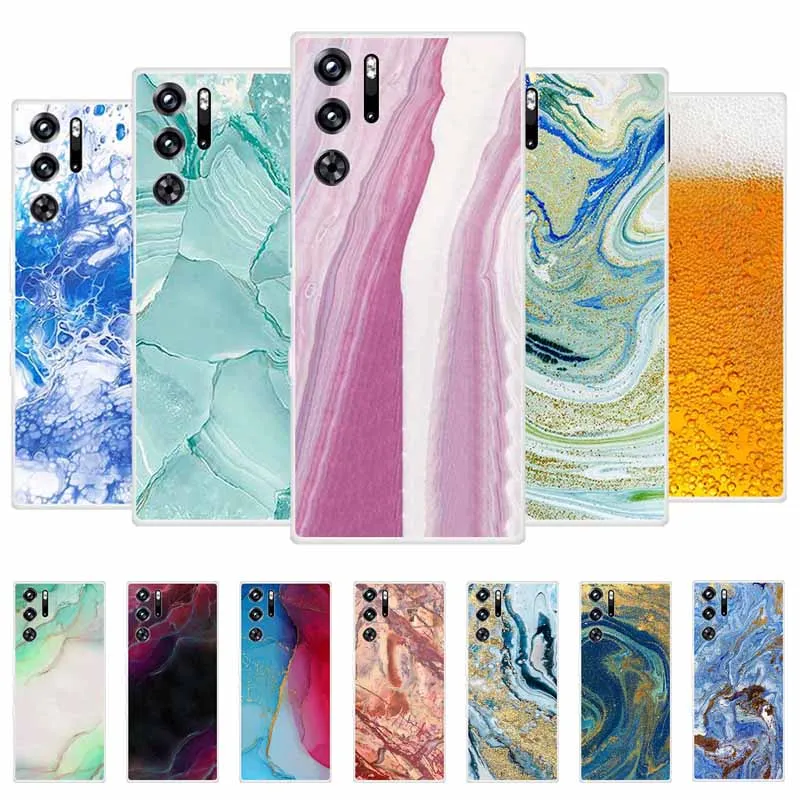 

For Nubia RedMagic 9 Pro Case Fashion Marble TPU Soft Silicone Cover for RedMagic 9 Pro Anti-slip Phone Case Mica Painted Cover