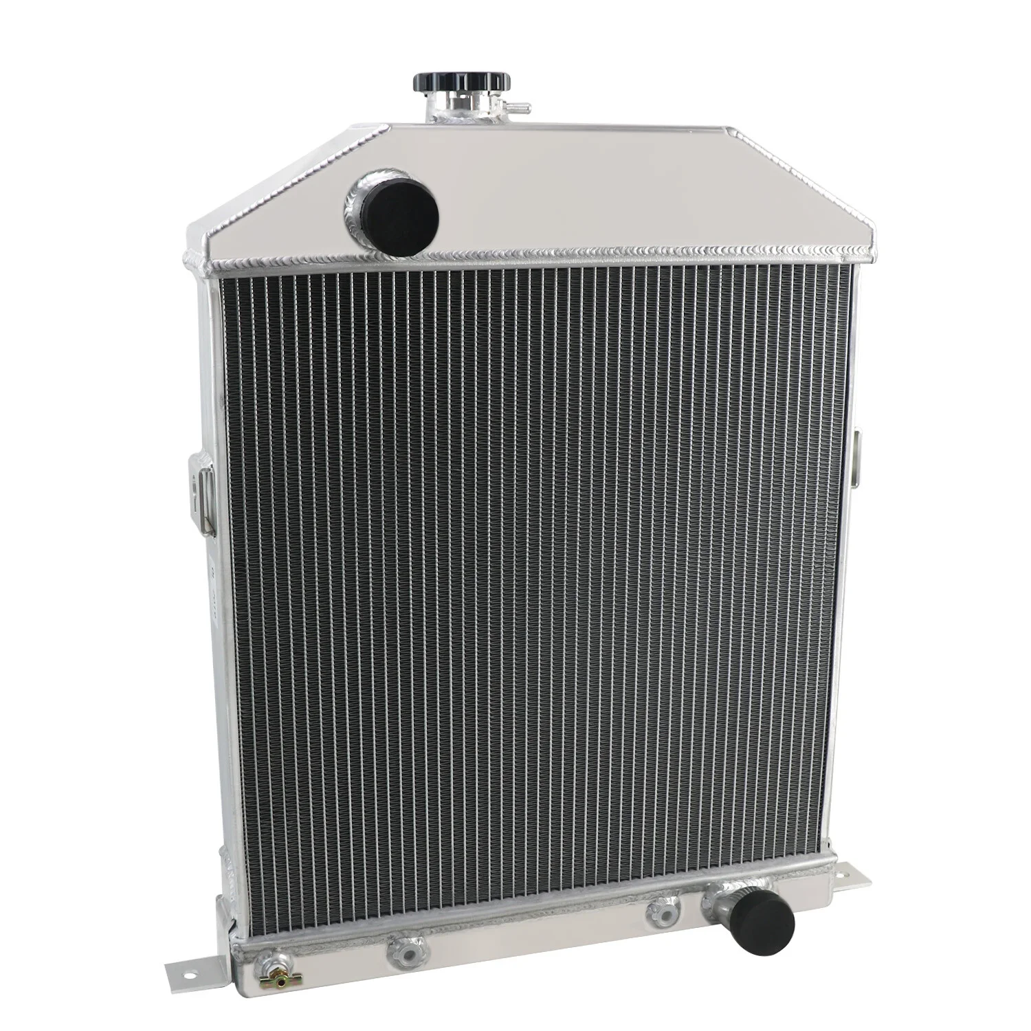 4 Row Radiator For 1942-1948 Ford Deluxe Coupe Mercury 29A Base Chevy V8 Engine