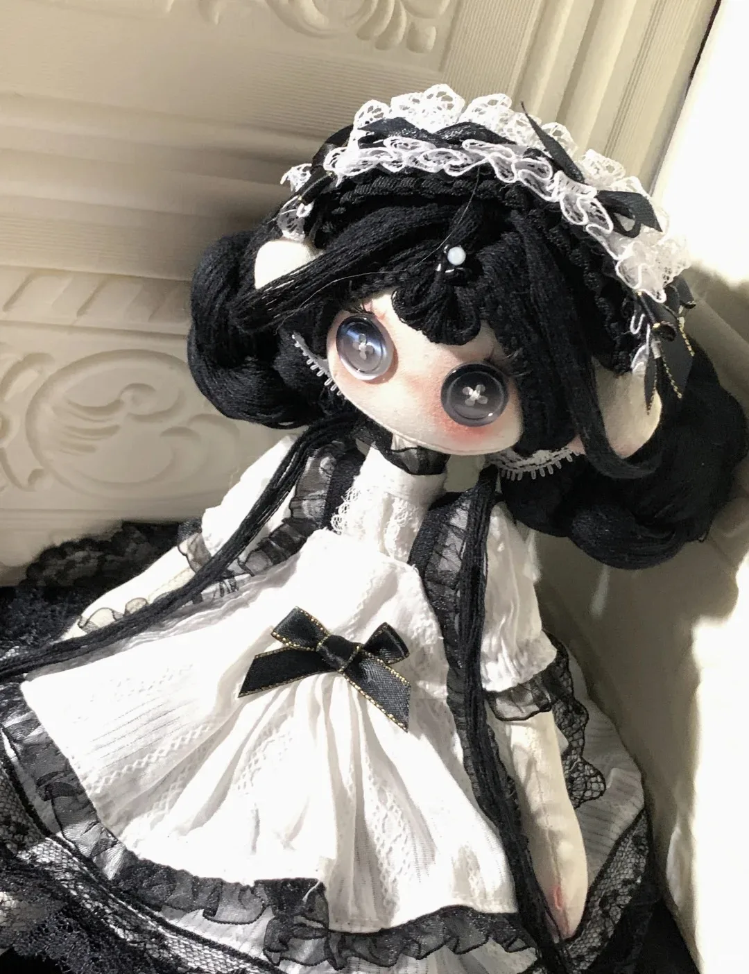 

Coraline Gothic Lolita 30cm Handmade Doll Button Eyes Gift For Girls Collectors Home Decor Japanese Style Birthday Present