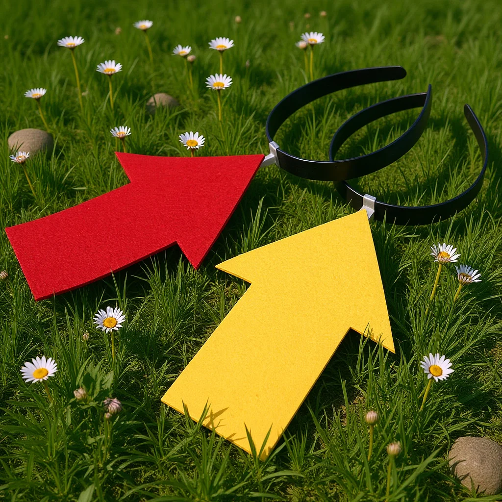 

2Pcs Arrow Headband Stylish Comfortable Hair Hoop for Masquerade Music Festival Party Cosplay Photo Booth Decoration Accessory