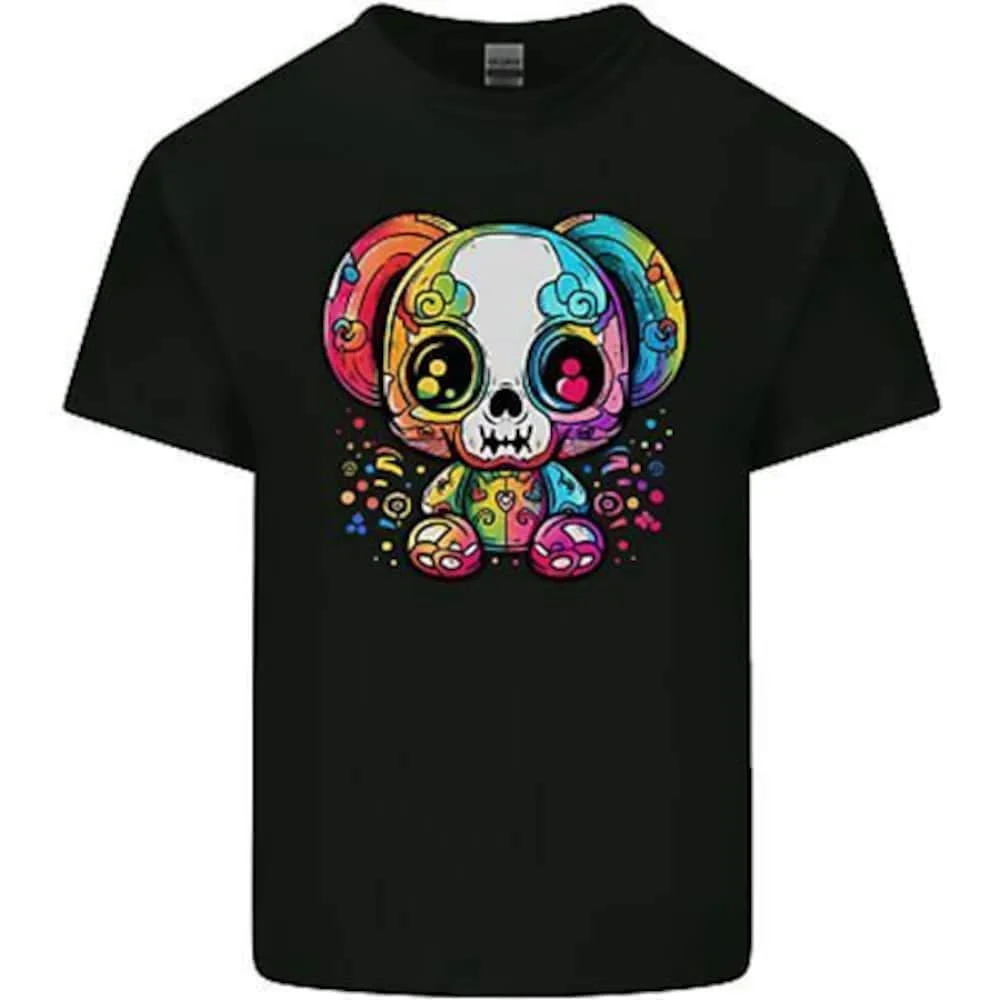 A Cute Teddy Bear Demon Skull T Shirt Sweat S 4Xl