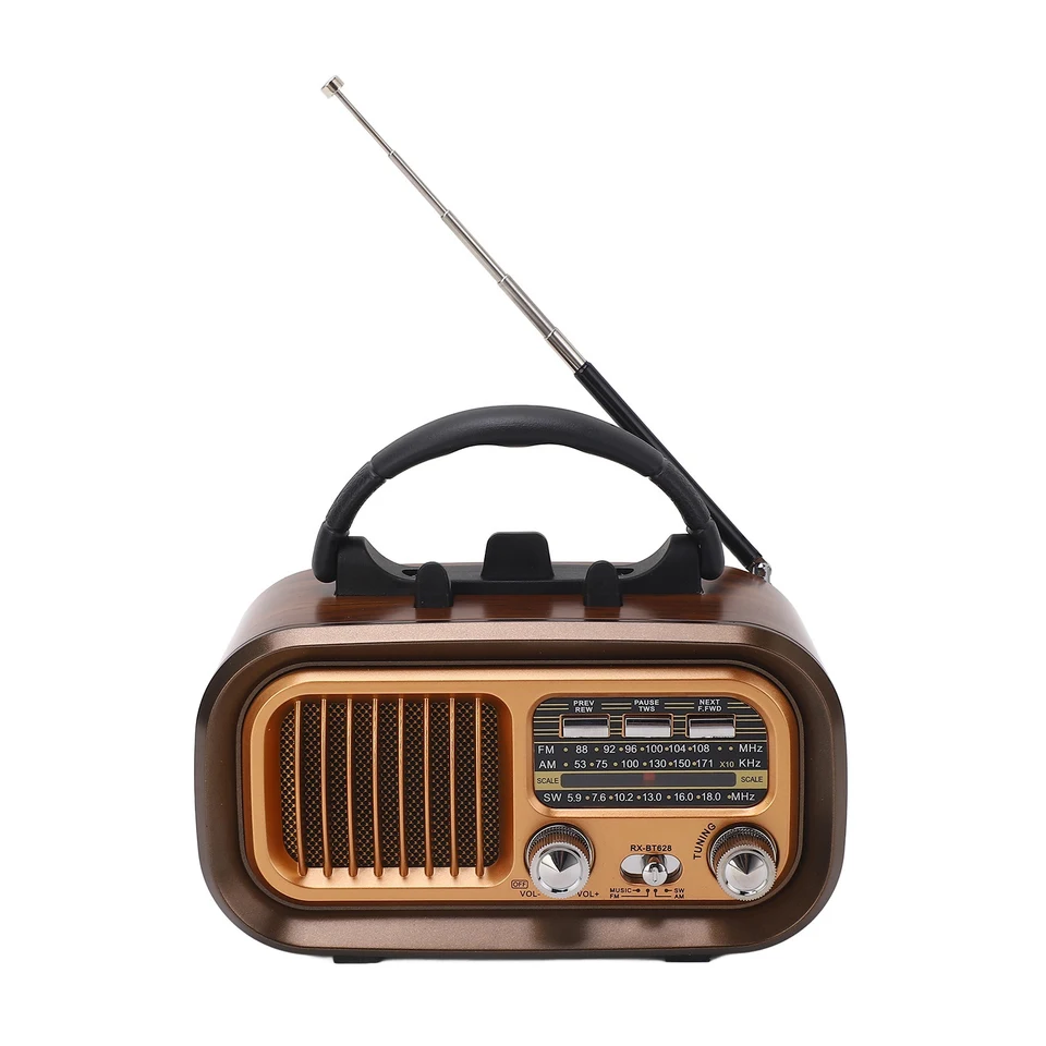ポータブルヴィンテージラジオスピーカー 3 バンド多機能 Bluetooth AM