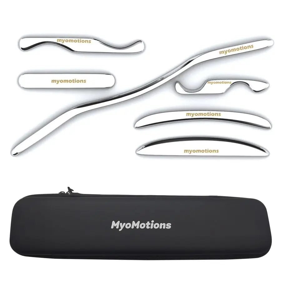 

Stainless Steel Iastm Set Muscle Scraper Massage Tool for Deep Tissue by myofascial Release Tool Comes with a Storage Bag