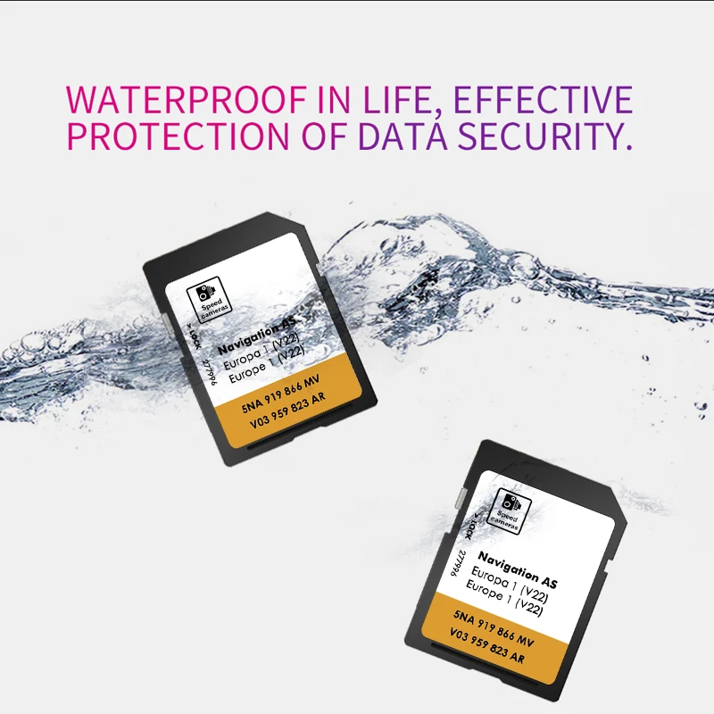 VW Discover Media Navi AS 맵, GPS UK 유럽 2025 Sat Nav SD 카드, 32GB 메모리 플래시 자동차 버전, 신제품