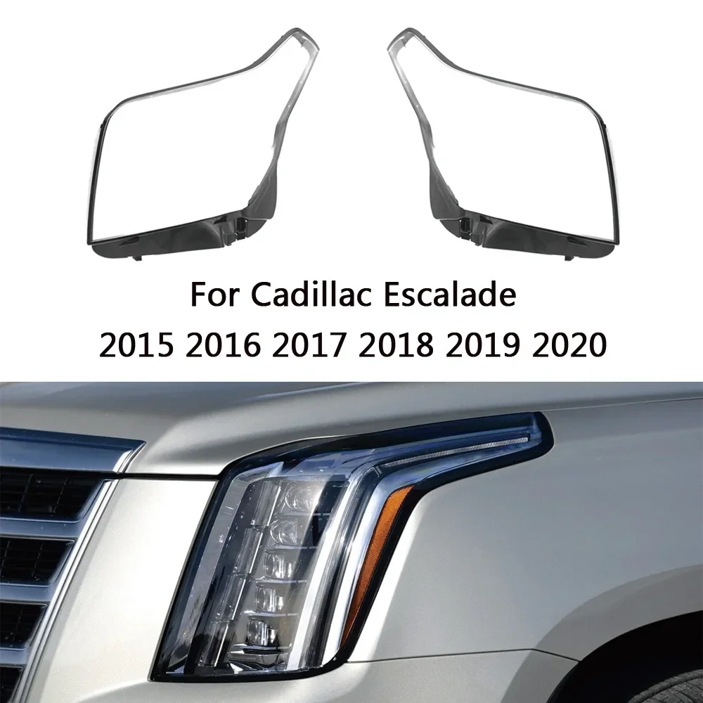 

HTTCY For Cadillac Escalade 2015 2016 2017 2018 2019 Headlight Glass Cover Headlamps Transparent Shell Lens Headlamp Lens