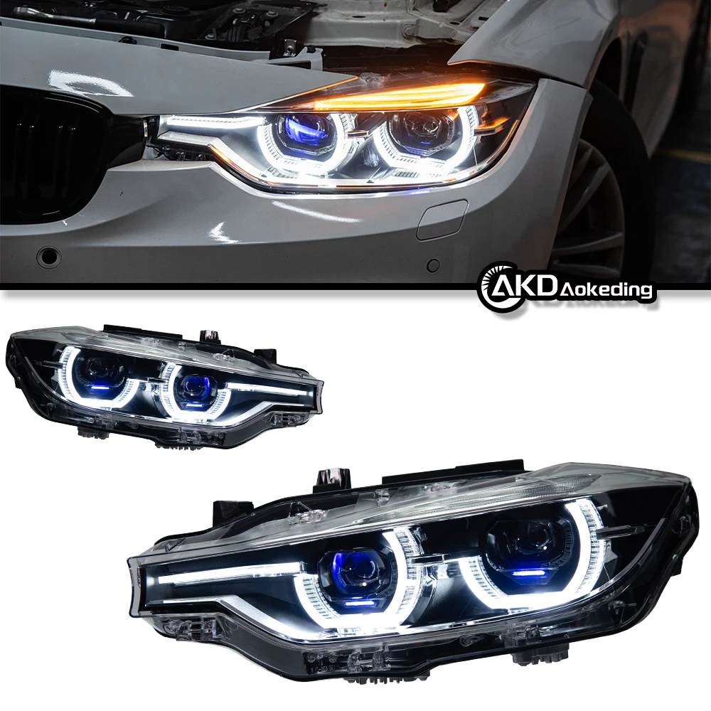 Auto Parts For BMW 3 Series F30 Headlights 2013-2019 F35 320i 320i latest Styling LED DRL Dual Projector Car Accesorios Modified