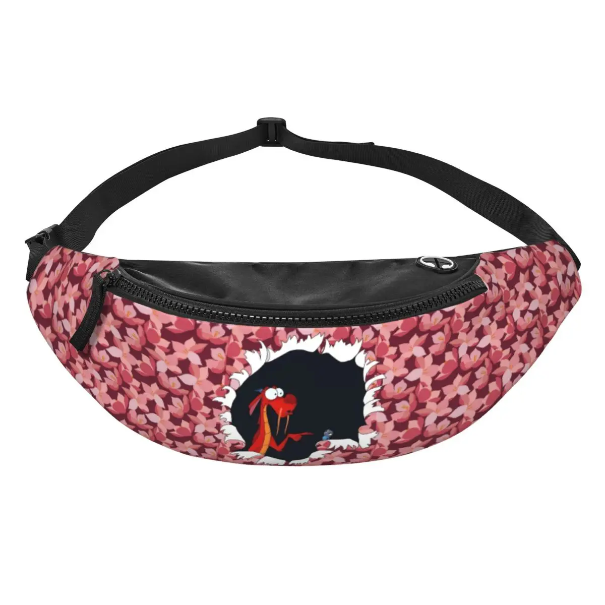 

Custom M-Mulan Cartoon Princess Fanny Pack Men Women Crossbody Waist Bag for Traveling Phone Money Pouch