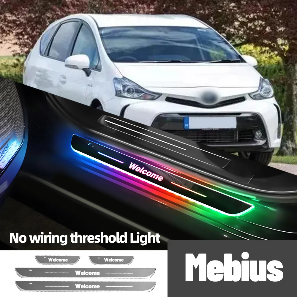 

For Daihatsu Mebius 2011-2021 2016 2017 2020 Car Door Sill Light Customized Logo LED Welcome Threshold Pedal Lamp Accessories